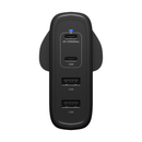 OtterBox 100W GaN 2xPD + 2xUSB-A Mains Charger UK Black