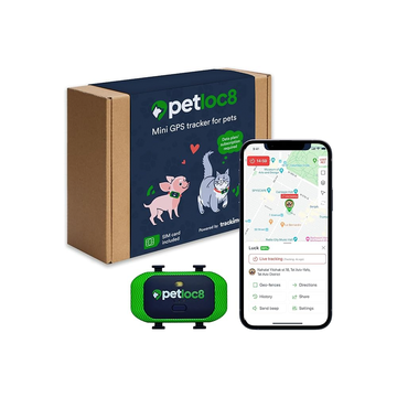 Petloc8 Mini Pet GPS Tracker Green & Black